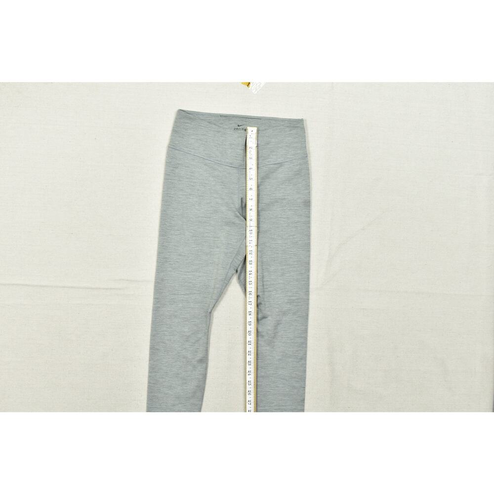 Nike Dri-Fit Women's Medium Grey Heather Performance Training Leggings Polyester - Picture 4 of 8